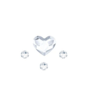 Heart Crystal Swarovski With Three Gems