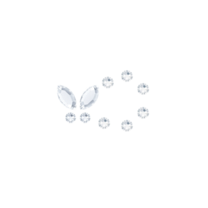 Butterfly Crystal Swarovski With Canine Contour