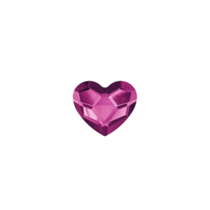 Fushia Heart Crystal Swarovski