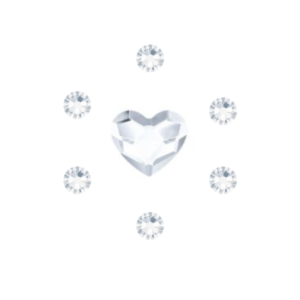 Heart Crystal Swarovski With Simple Contour Gem